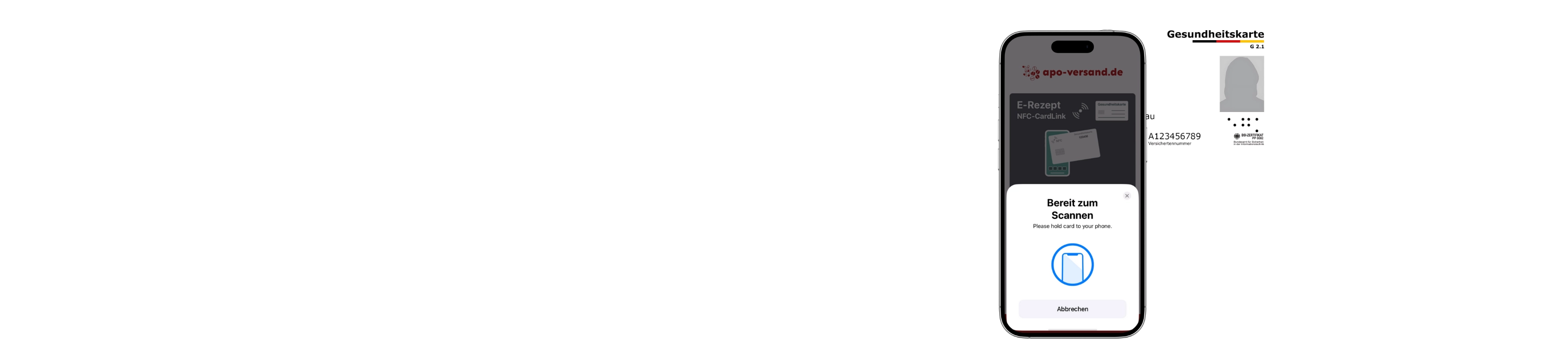 E-Rezept mit eGK in der Apo-Versand App